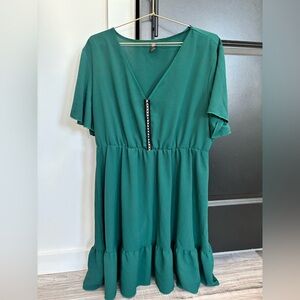 Ladies green dress